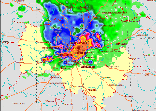 Осадки радар московская область. Карта осадков Коломна. Карта осадков Рязань. Радар гроз. Карта осадков и гроз Рязань.