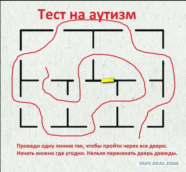 Провести линию через все стенки